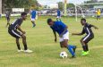 Republic Bank Ltd U-18 Schools Football League action on Sunday (Japhet Savory Photo)