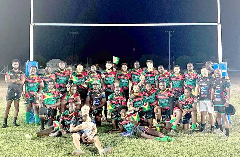 Guyana National Rugby 15s squad in Barbados