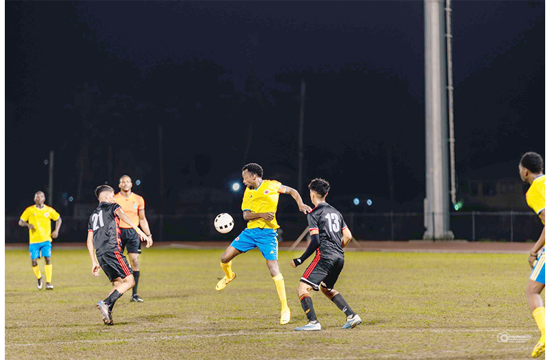 Action from the latest round of the Linden Summer Super Cup Football tournament