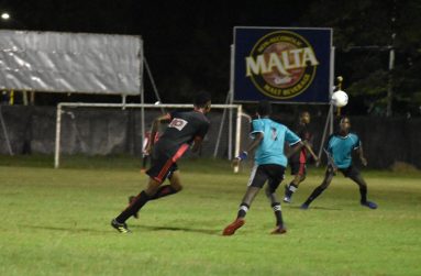 Part of the action between Melanie and West Ruimveldt at the GFC ground