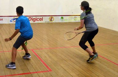 In this Adrian Narine photo, the intensity of night one in the Toucan Distributors Junior Skill Level tournament is shown.