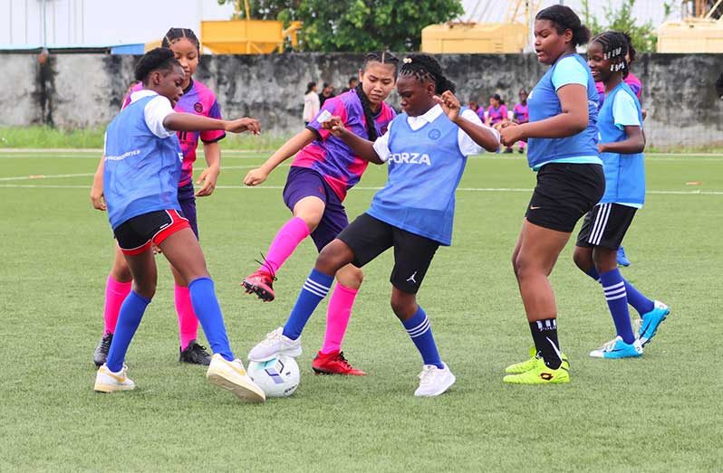 Action in the Blue Water Shipping Under-15 Girls' National Secondary Championship