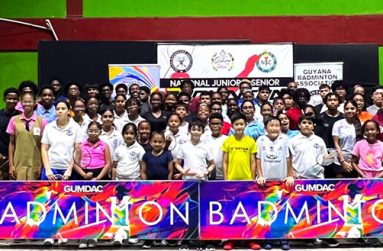 Some of the participants from the National Junior and Senior Badminton Tournament