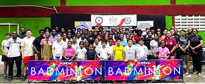 Some of the participants from the National Junior and Senior Badminton Tournament