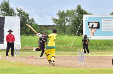 Part of the action at Everest yesterday between Guyana and Jamaica