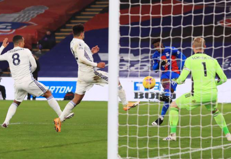 Part of the action between Leicester City and Crystal Palace.