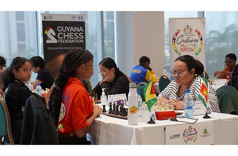 Action during the opening rounds of the CARICOM Classic 2025 Chess Team Tournament