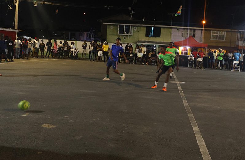 Action from night two of the ‘Settlement of All Arguments’ Street Football Tournament