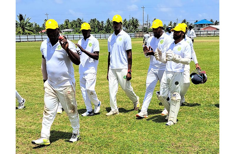 Essequibo left-arm spinner Ricardo Adams grabbed 25-5 as Berbice were bowled out for 94