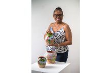 Artist Lisa Thompson, creator of the exhibition Guyana: The Stories She Told, uses pottery to capture vivid scenes from Guyanese childhood (Delano Williams photo