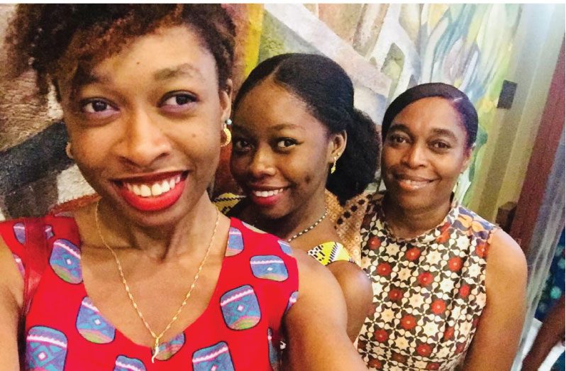 Natasha Dublin (right) and her daughters, Towana (centre) and Tonia