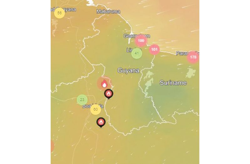 A snippet of the World Air Quality Index ranking