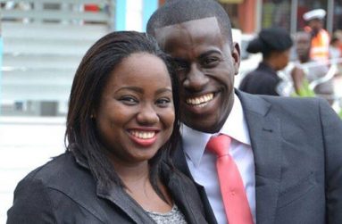 Akeem Peter, with Kerron, whom he calls the love of his life