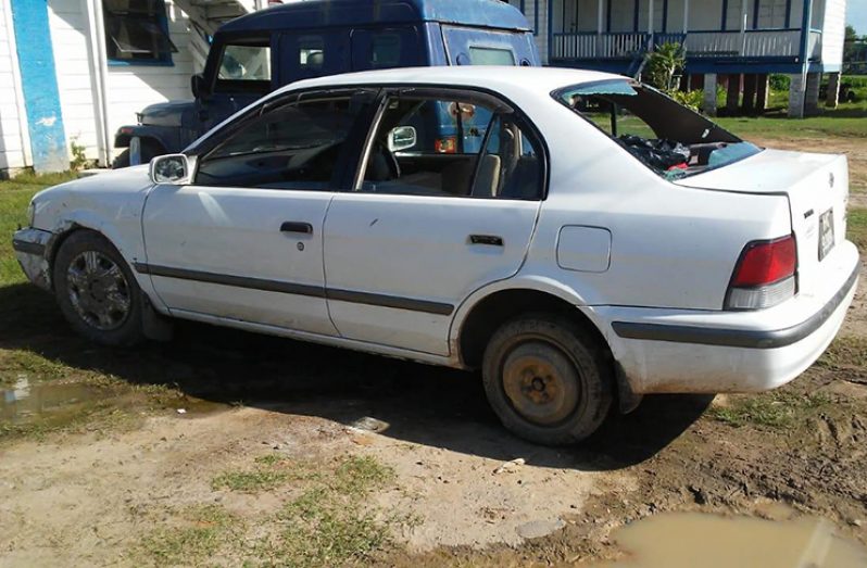 The car impounded at the Albion Police Station