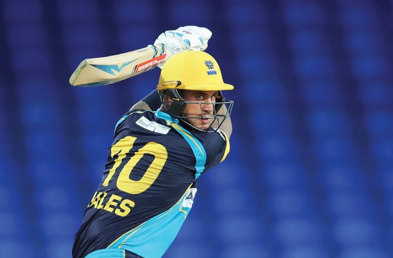 Alex Hales plays a cut, St Kitts and Nevis Patriots v Barbados Tridents, CPL 2019, Basseterre, September 11, 2019.