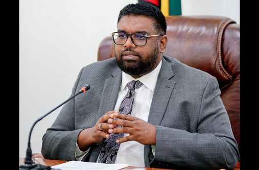 President Irfaan Ali, during his address to the 131st AGM of the Georgetown Chamber of Commerce and Industry (GCCI), on Tuesday