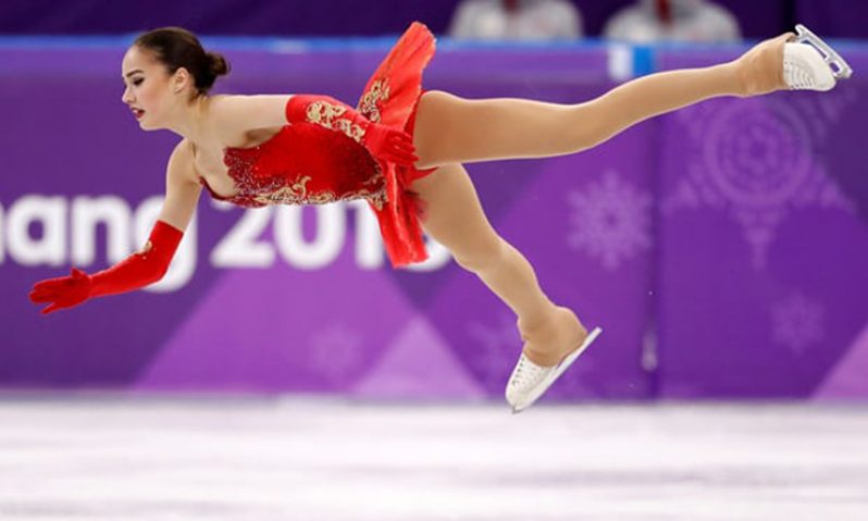 Alina Zagitova put in a superb performance to win Olympic gold. Photograph: Damir Sagolj/Reuters