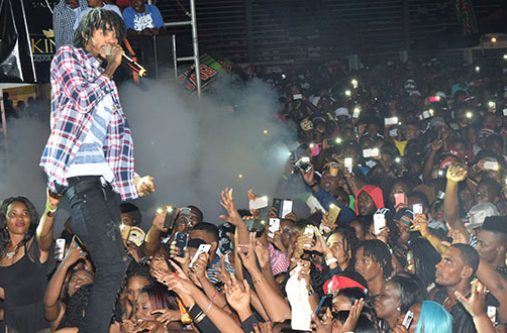 Alkaline performing at the National Park  Sunday morning