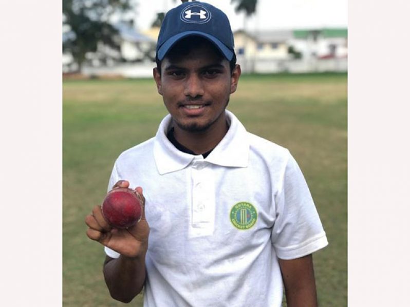 Alvin Mohabir spun his way to 6-27 in the U-17 clash.