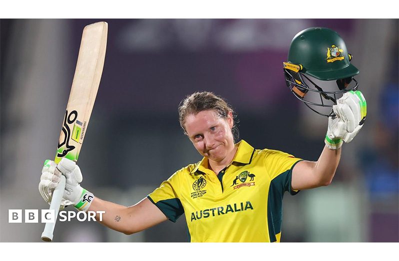 'Fantastic'  Alyssa Healy hits century as Australia close in on record run chase