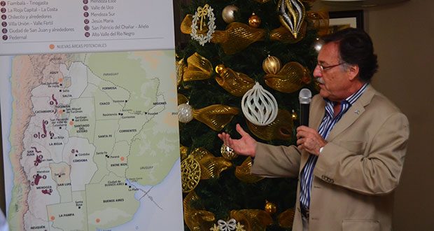 Argentinean Ambassador to Guyana, Mr Luis Alberto Martino, as he explained the origin of the sophisticated Argentine wines