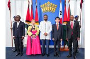 President Dr. Irfaan Ali received the Letters of Credence from the Non-Resident Ambassador of the Republic of Korea to Guyana, Seijoong Kwon, at State House, on Tuesday (Office of the President)