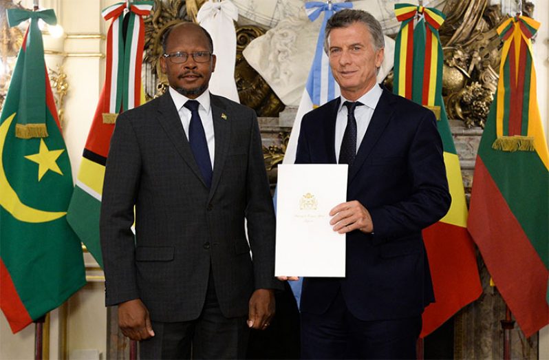 His Excellency George Talbot and Argentine President Mauricio Macri