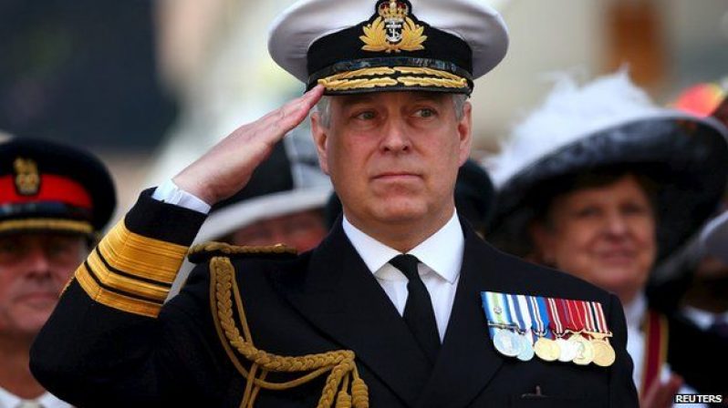 Prince Andrew took the salute on behalf of the Queen in Guildford. (Photo taken from BBC, credited to Reuters).