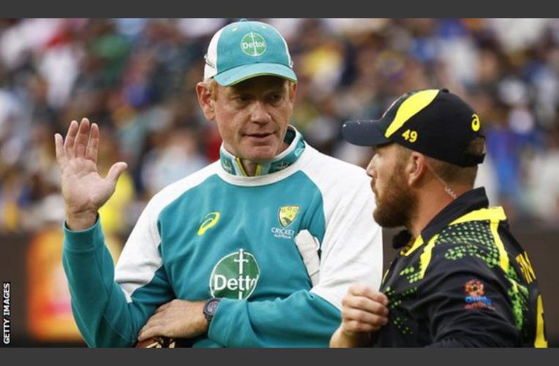 Andrew McDonald (left, with white-ball captain Aaron Finch) played four Tests for Australia