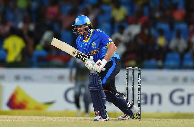 Andries Gous’ superb 82 powered the Kings to a competitive total (Photo: Ash Allen/CPLT20)