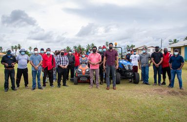 Attorney General and Minister of Legal Affairs, Hon. Mohabir Anil Nandlall SC and Minister of Culture, Youth and Sport, Hon. Charles Ramson, sports representatives and others at the presentation ceremony. (DPI Pic)