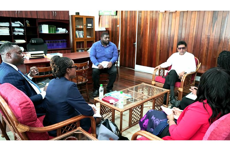 The Attorney General (AG) and Minister of Legal Affairs, Mohabir Anil Nandlall, S.C., on Thursday, met with a visiting delegation from the Regional Security System (RSS) Asset Recovery Unit (ARU) at the Attorney General Chambers