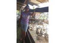 Anita poses with her ducks