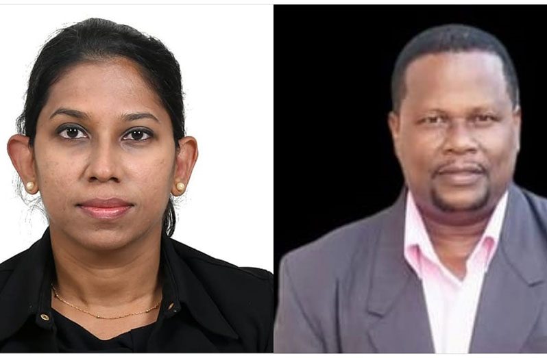 Archery Guyana Secretary-General, Mrs. Vidushi Persaud-McKinnon (left) and  General Manager of Guyana Beverages Inc. Mr. Samuel Arjoon (right) renew the partnership.
