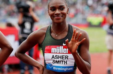 Athletics - Diamond League - Birmingham Grand Prix - Alexander Stadium, Birmingham, Britain - August 18, 2018 Britain's Dina Asher-Smith waves after finishing second in the women's 200m Action Images via Reuters/Peter Cziborra/File Photo