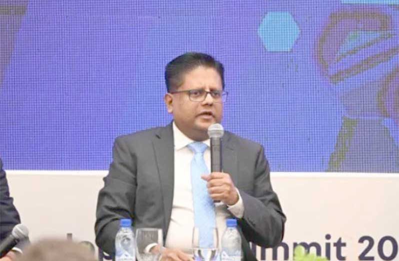 Senior Minister in the Office of the President with responsibility for Finance, Dr Ashni Singh, participates in the roundtable discussions as part of the Berbice Development Summit