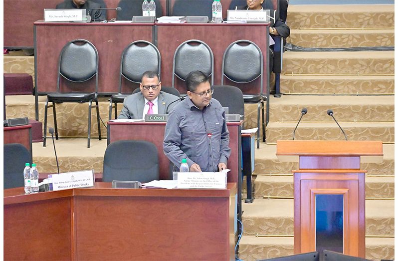 Senior Minister in the Office of the President with Responsibility for Finance and the Public Service, Dr. Ashni Singh
