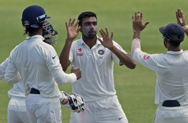Ravichandran  Ashwin scored his third Test hundred before taking his 17th five-wicket haul to help India to an innings and  92-run victory in Antigua. © AFP