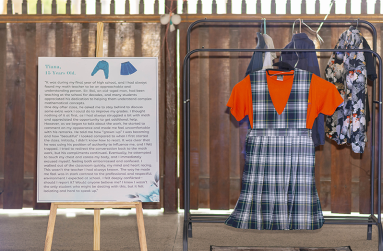 One of the 12 stories at the ‘Asking for It’ Exhibition currently open to the public until April 7, with the final day featuring a symposium (Japheth Savory photo)