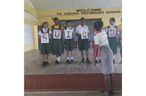 Students of the Aurora Secondary School encouraged open dialogue about mental health and suicide prevention