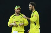 Australia T20 captain Aaron Finch (left) and all-rounder Glenn Maxwell