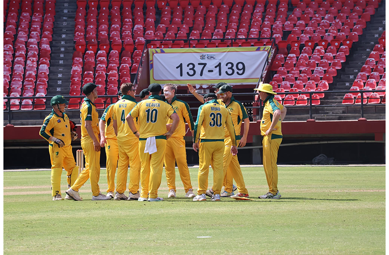 Australia overcame an unbeaten century from William Hantam to defeat South Africa by 57 runs