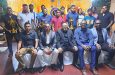 The awardees standing with their trophies while GCB’s President Singh is flanked by BCB’s officials (Sean Devers photo)
