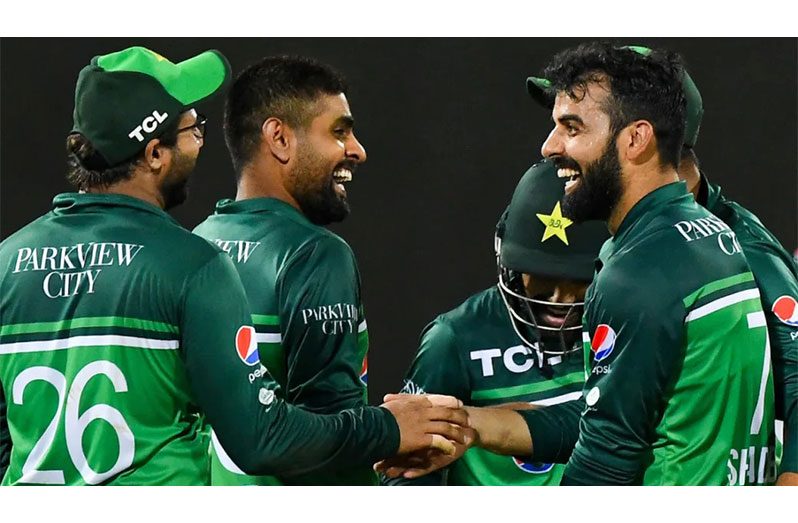 Babar Azam was thrilled with Shadab Khan's exploits (AFP/Getty Images)