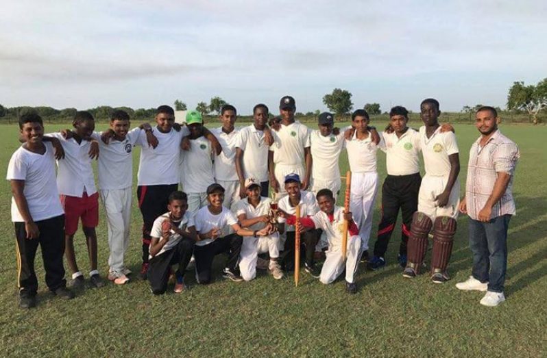 The victorious Berbice Educational Institute cricket team