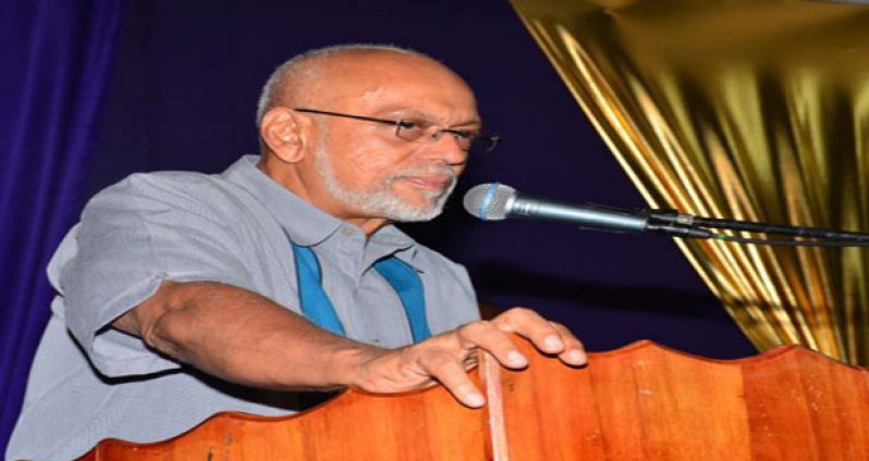 President Donald Ramotar as he addressed the gathering at the Berbice Regional Health Authority’s 12th award ceremony