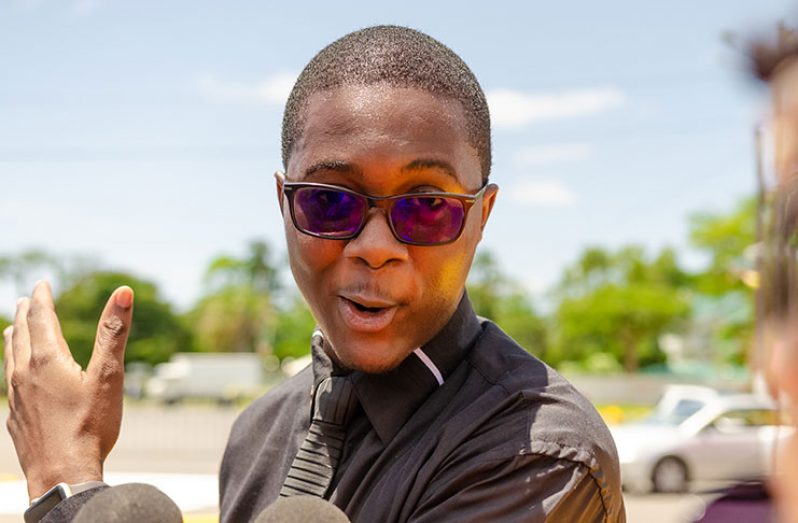 Coordinator of the Black Lives Matter-Guyana group, Eden Corbin (Photos by Delano Williams)