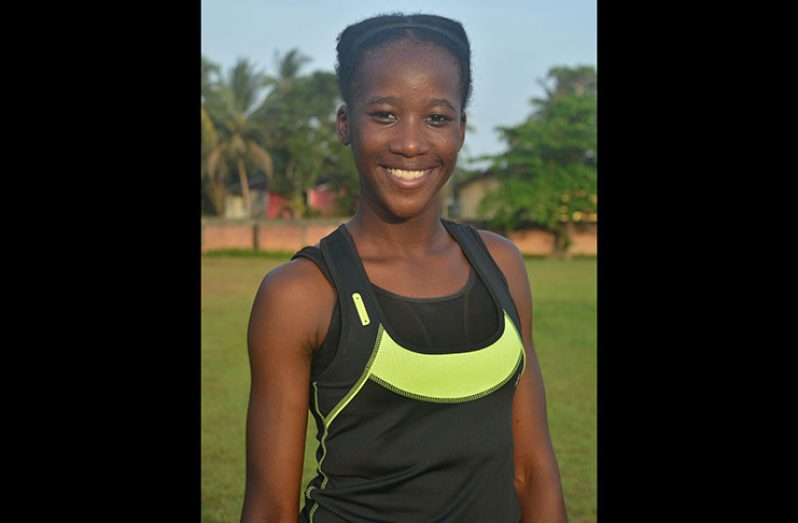 Chantoba Bright won Guyana’s lone gold medal at the CARIFTA Games.