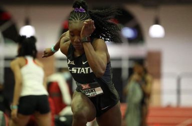 Chantoba Bright in action for Kansas State University