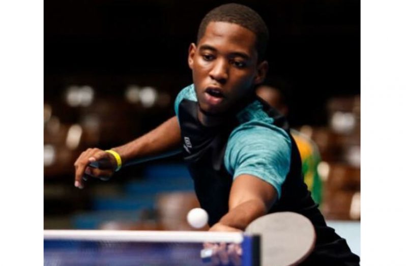 Shemar Britton is through to the quarter-final of the Men’s Singles table tennis competition.